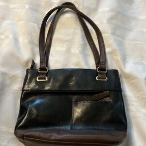 Stone & Co Black & Brown Leather Handbag/Purse